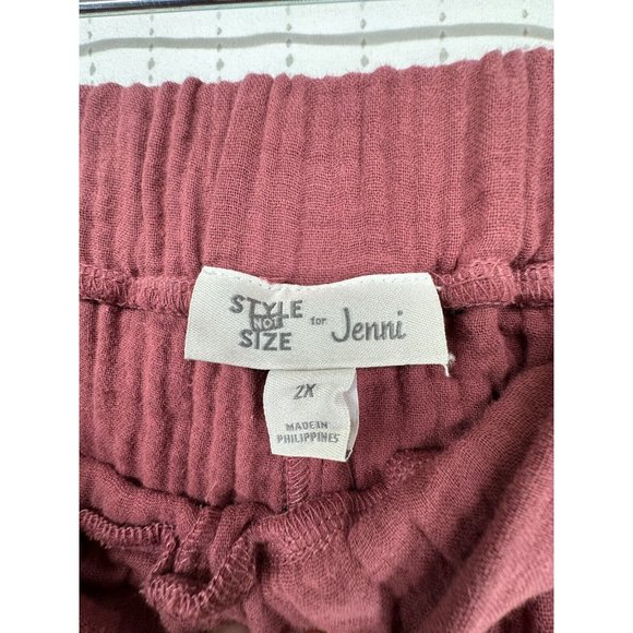 Style Not Size For Jeni Capri Pants 2X Terra Cotta Slubbed Cotton NEW MSRP $40 - Picture 5 of 12